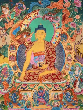 Bouddha thangka maux du bouddhisme Peinture à l'huile